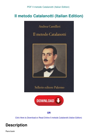 PDF Il metodo Catalanotti (Italian Edition)