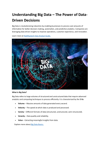 Understanding Big Data