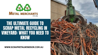 The Ultimate Guide to Scrap Metal Recycling in Vineyard What You Need to Know
