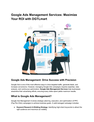 Google Ads Management Services Maximize Your ROI with DGTLmart