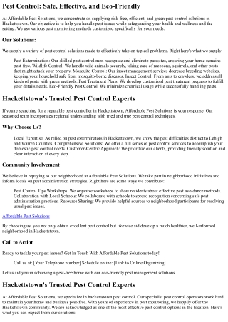 Pest Control Hackettstown