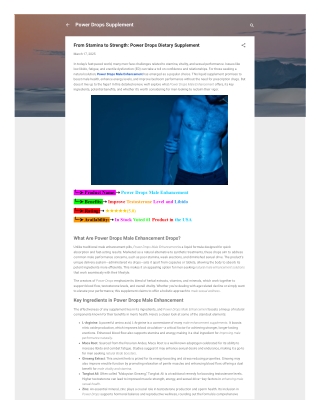 Drops of Dynamism: A Deep Dive into Power Drops For Men Innovation