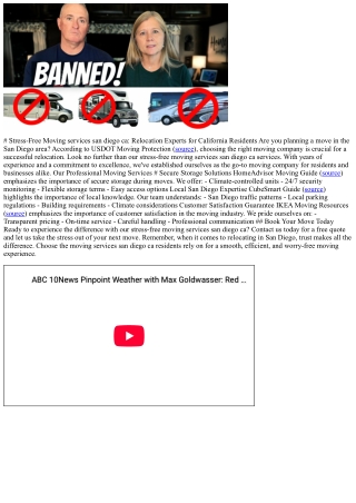 # Stress-Free Moving services san diego ca: Relocation Experts for California Re