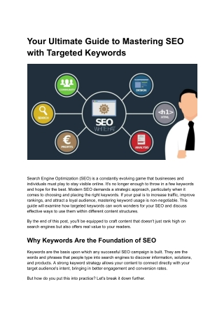 Your Ultimate Guide to Mastering SEO with Targeted Keywords