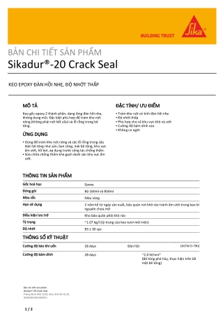 Sikadur 20 Crack Seal