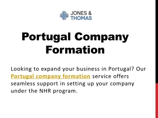 Portugal Company Formation