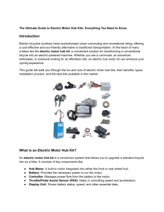 The Ultimate Guide to Electric Motor Hub Kits_ Everything You Need to Know (1)