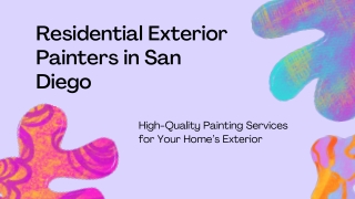 Residential Exterior Painters in San Diego