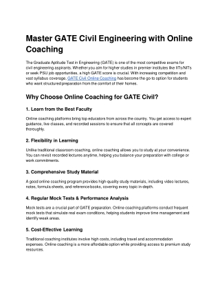 GATEcivil online coaching