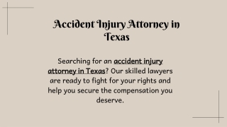 Accident Injury Attorney in Texas