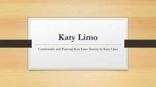 Comfortable and Punctual Katy Limo Service by Katy Limo