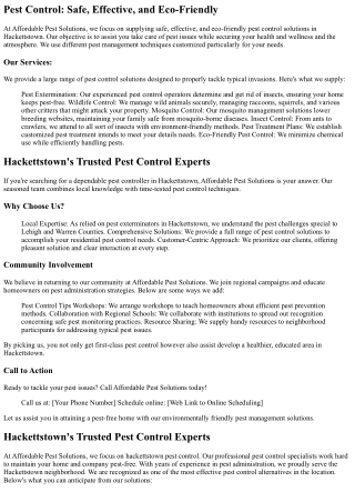 Pest Control Hackettstown