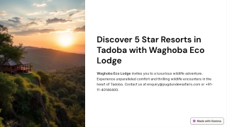 Waghoba Eco Lodge – 5-Star Luxury Meets Nature in Tadoba