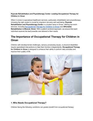 Affordable Rehabilitation in Muscat Oman