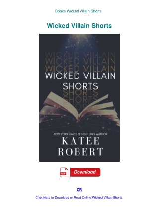 Books Wicked Villain Shorts