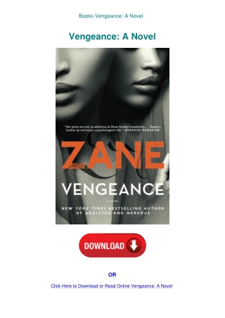 Books Vengeance A Novel