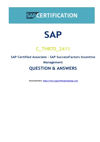 Why C_THR70_2411 Exam Dumps Are Changing the Landscape for SAP Professionals