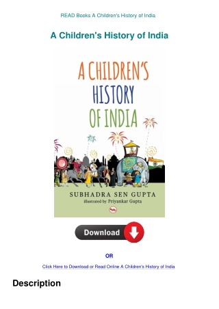 READ Books A Children's History of India