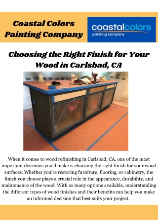 Choosing the Right Finish for Your Wood in Carlsbad, CA (1)