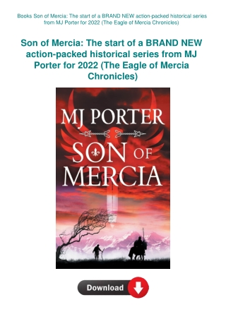 Books Son of Mercia The start of a BRAND NEW action-packed historical series from MJ Porter for 2022