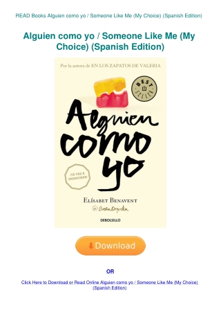 READ Books Alguien como yo  Someone Like Me (My Choice) (Spanish Edition)