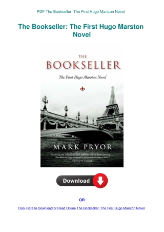 PDF The Bookseller The First Hugo Marston Novel