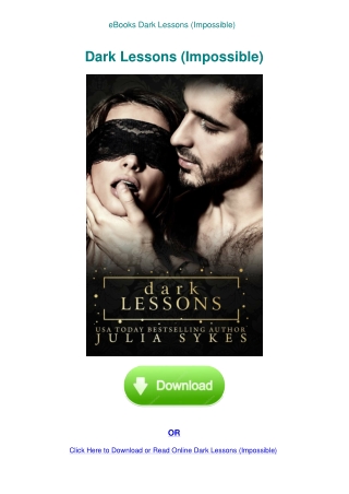 eBooks Dark Lessons (Impossible)