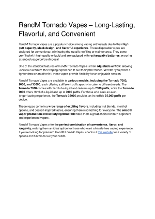 RandM Tornado Vapes | randmvapekaufen. com