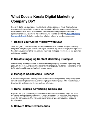 Digital Marketing Company in Kerala