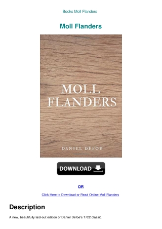 Books Moll Flanders