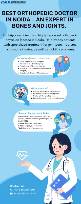 Best Orthopedic Doctor in Noida – An expert in bones and joints.