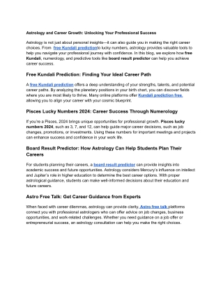 Astrology and Career Growth_ Unlocking Your Professional Success