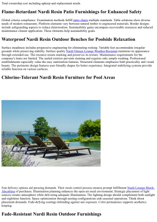 Sleek Resin Patio Furniture for Contemporary Aesthetics