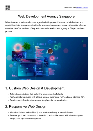 Web Development Agency Singapore