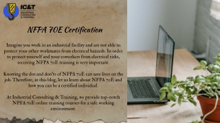 Get Certified with NFPA 70E Online Training Course