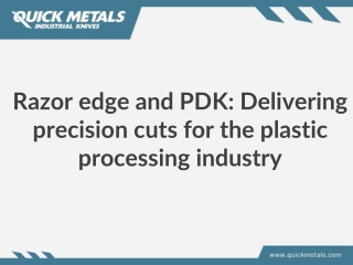 PDK & Razor Edge: Cutting-Edge Plastic Processing