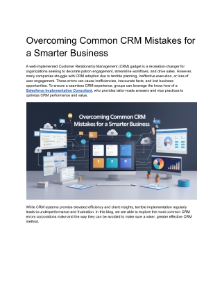 Overcoming Common CRM Mistakes for a Smarter Business