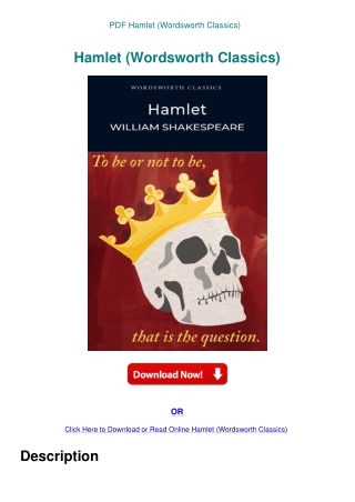 PDF Hamlet (Wordsworth Classics)