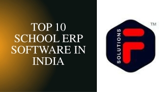 Top 10 Best School ERP Software in India