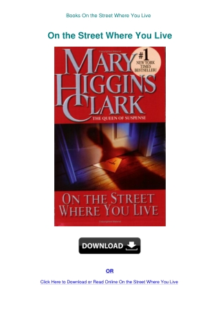 Books On the Street Where You Live