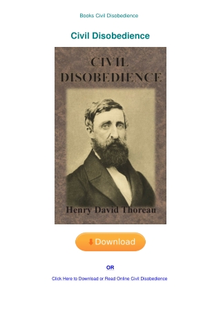 Books Civil Disobedience