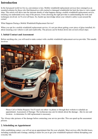 What Happens During a Mobile Windshield Replacement Service?