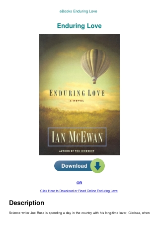 eBooks Enduring Love