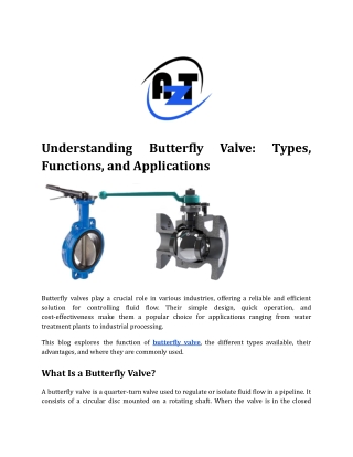 Understanding Butterfly Valve_ Types, Functions, and Applications