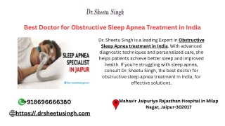 Best Doctor for Obstructive Sleep Apnea Treatment in India – Dr. Sheetu Singh