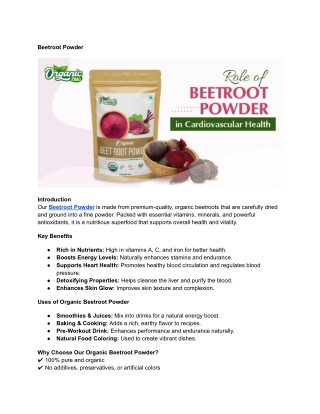 Beetroot Powder