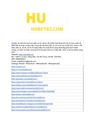 Nhà Cái HUBET – Trang Chủ Đăng Ký, Đăng Nhập Chính Thức 2025 (1)