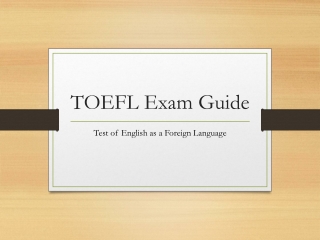 TOEFL Exam Guide