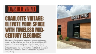 Charlotte Vintage Elevate Your Space with Timeless Mid-Century Elegance
