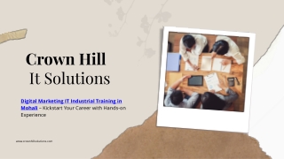 6 Months Digital Marketing Industrial Training with Live Projects